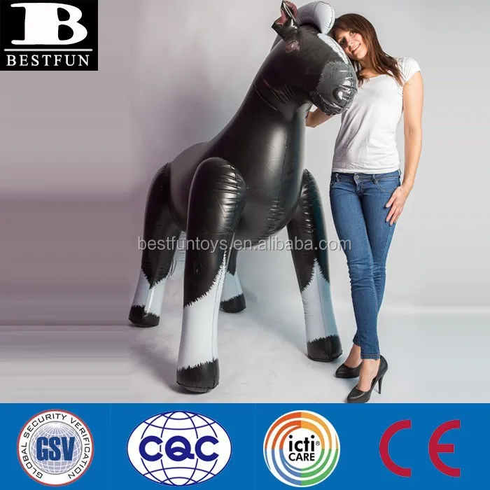 giant white black inflatable horse big toys horse plastic inflatable horse bouncer display