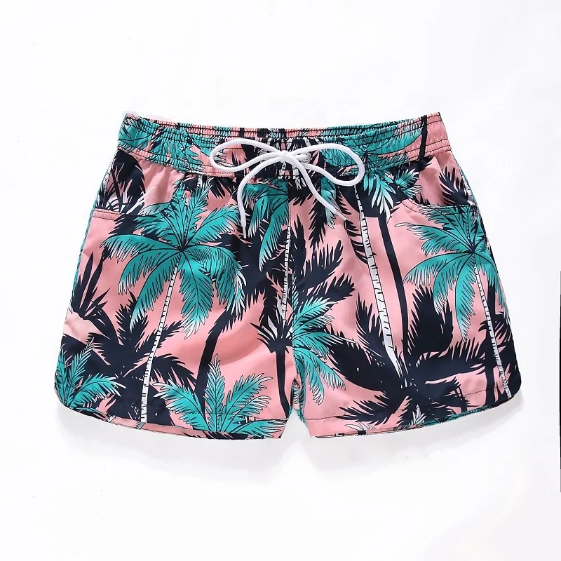 
Wholesale Women Beachwear Fashion Printed Beach Shorts Quick Dry Couples Swim Trunks 