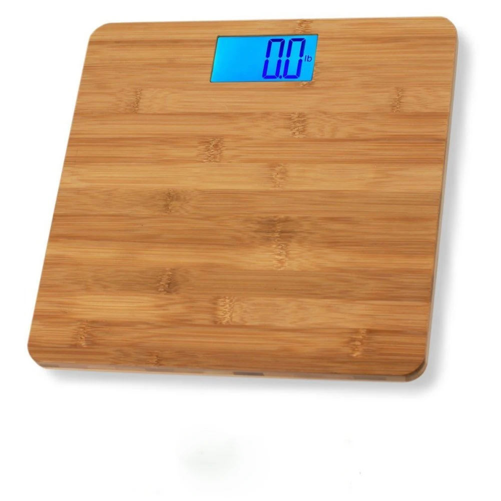 Bamboo hotel bathroom human body weight scale digital