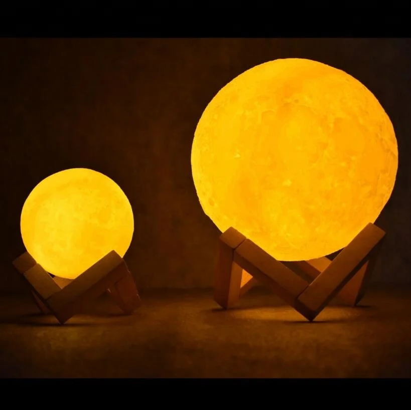 3D оптический ночник Лунная
