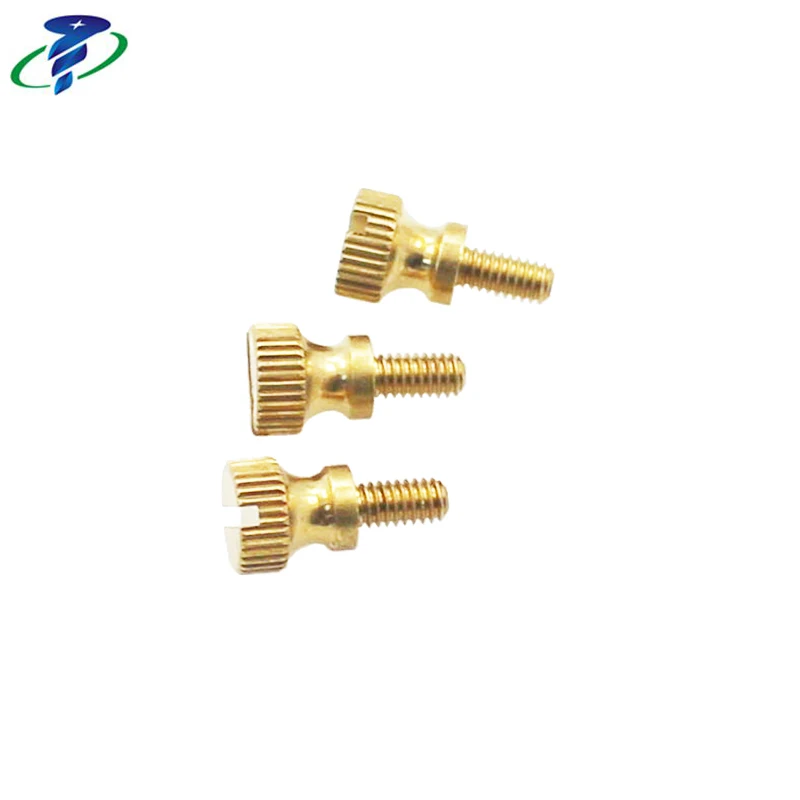 Brass Hand Tighten Screw With Knurled For Aluminum Frame