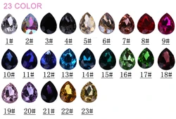 XULIN Silver claw rhinestone Teardrop Crystal stone with cup chain Sew On Stone garment decorations