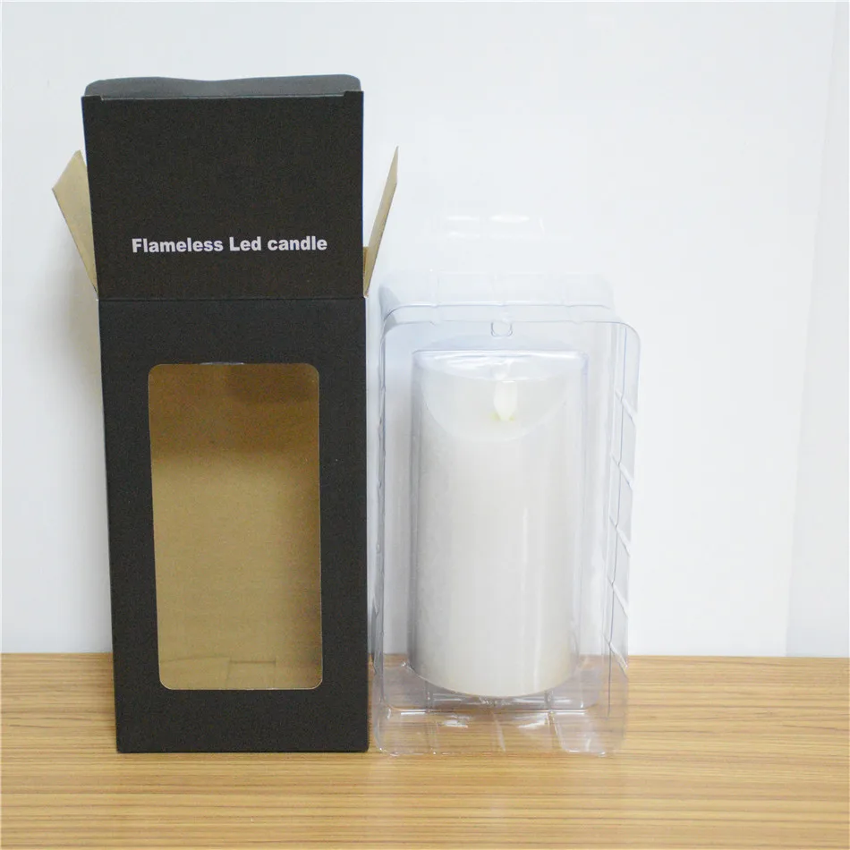 Wholesale Online Real Wax Wrap And Timer Moving Wick LED Candle
