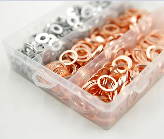 Copper Washer Solid Gasket Sump Plug Oil Seal Fittings 10*14*1MM Tool