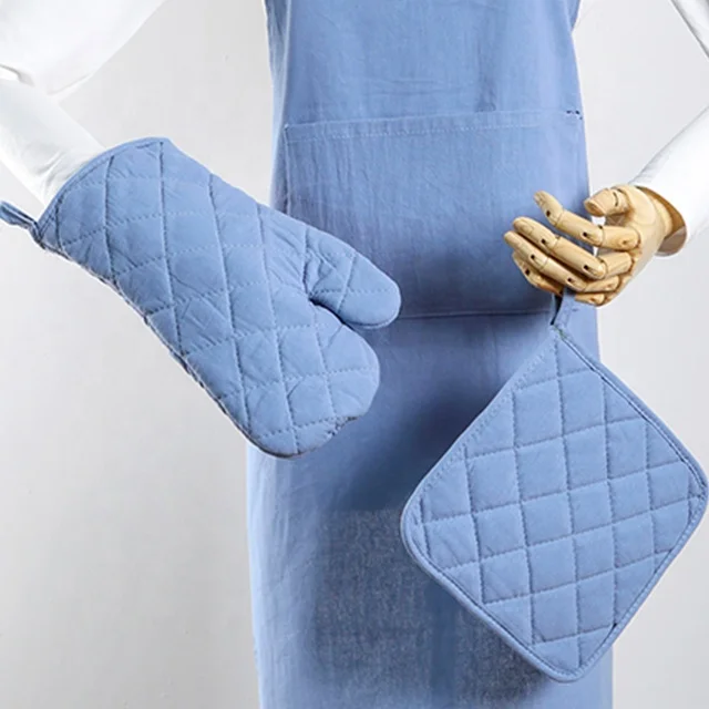 Custom Cow Heat Resist Kitchen Cute Pink Double Oven Mitt