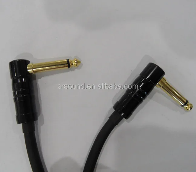 Instrument Effects Pedal Patch Cable  with 1/4 inch (6.35mm), R/A Type TS Connectors