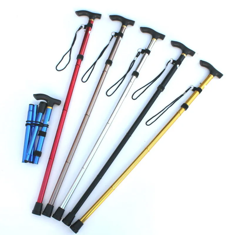 
Factory Wholesale canes folding walking stick trekking foldable walking sticks hiking poles 