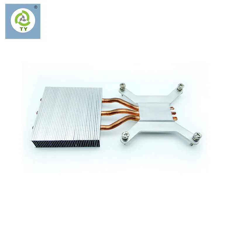 Heat Pipe Server Radiator Computer Buckle fin heatpipe heatsink 50-150W Heat Sink Round ODM/OEM