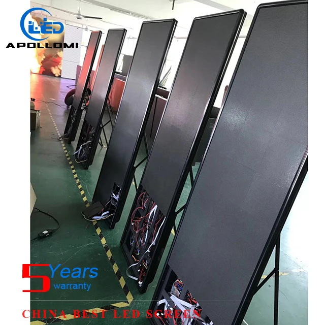 HD ultra thin indoor P2.5mm standing poster screen led display mirror screen