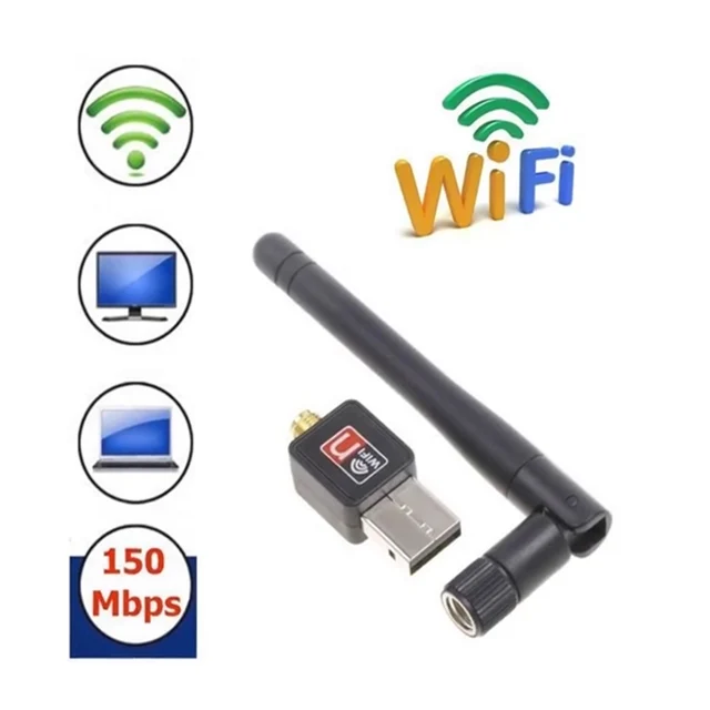 150 Мбит/с беспроводной портативный Wi-Fi адаптер x2 usb Wi-Fi домашний сетевой мини-адаптер
