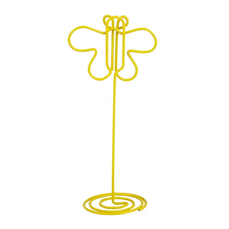 wholesale  multicolored butterfly card holder metal memo clips