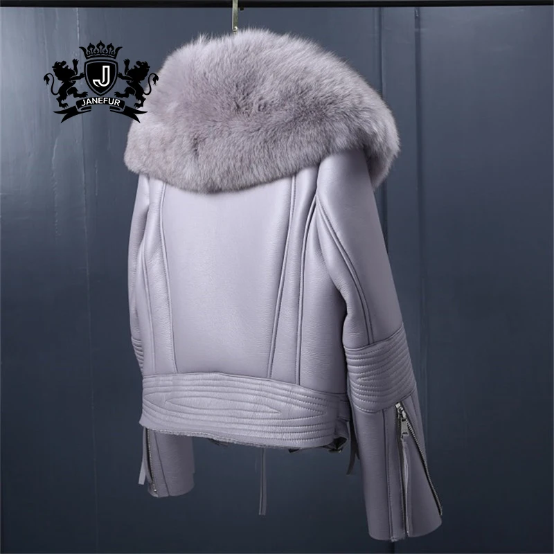 2019 Hottest Seller High Quality German Winter Coat Brands Leather Fur Overcoat Over Size Cheap Price Lamb Fur Coat