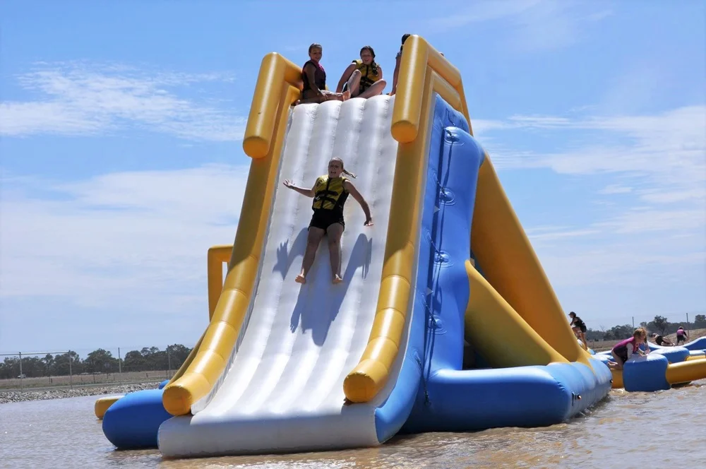 Lake Inflatables Water Games For Adults / Bouncia Aquapark Inflatable Water Park Equipment Price