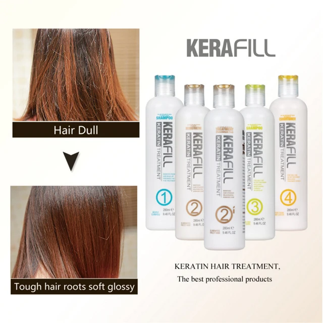 Top brand Kerafill professional quality hair treatment brazilian tratamiento keratina alisador calidad profesional