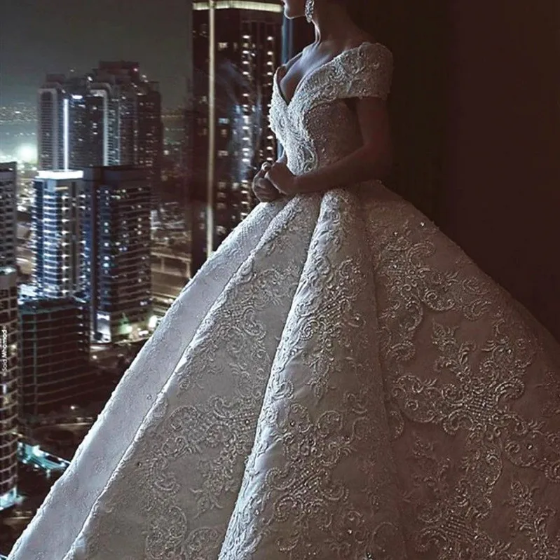 V-neck wedding dress bridal gown turkey wholesale No MOQ