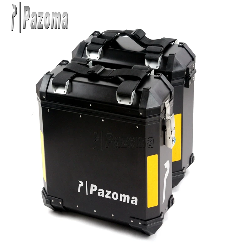 Лидер продаж алюминиевая черная боковая коробка для мотоцикла Pazoma высокого качества 46 см x 43 21