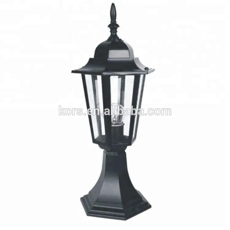 outdoor lantern pier mount fence post light decorative gate lamp pillar light