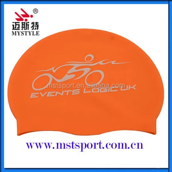 Most durable yellow silicone swim caps/silicone swimming caps