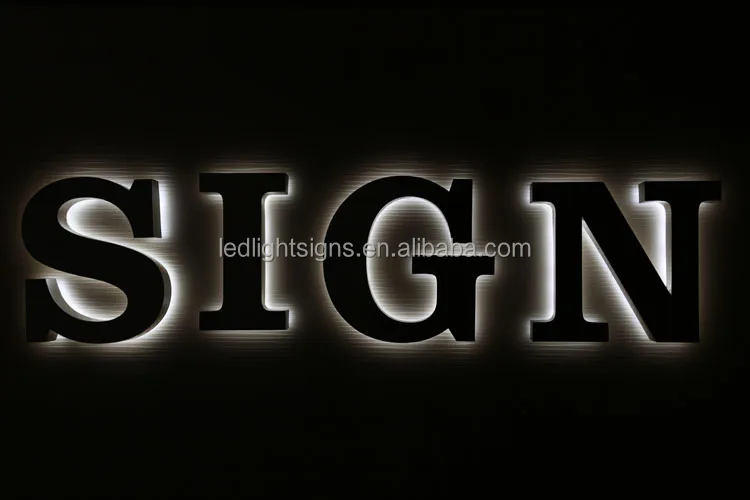 Beautiful backlit china neon sign channel chrome 3d letter made of 304 316 stainless steel metal