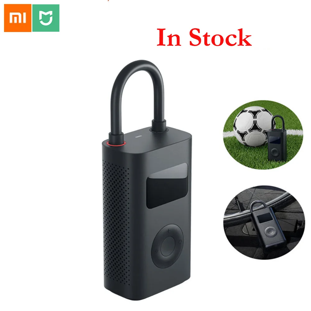 Новый портативный умный электрический насос Xiaomi цифровой датчик давления в шинах светодиодный перезаряжаемый для велосипеда автомобиля воздушного