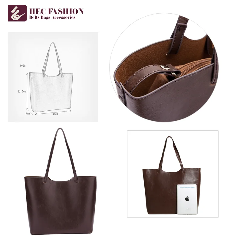 HEC Amazing Products From China Personalized Shopping PU Leather Handbag Tote Bags,Cheap Handbag Set