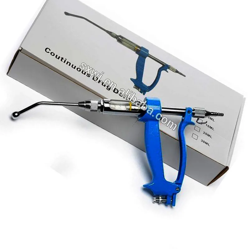 WJ124-2 veterinary drugs auto injection syringe, brass drenching gun