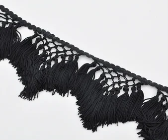 Wholesale 2017 Special Design Black Long Tassel Fringe for Dresses