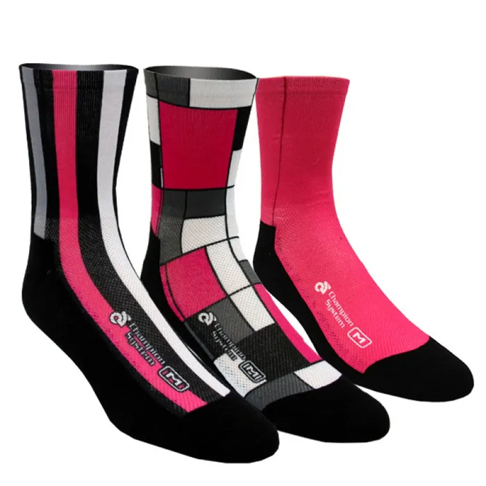 Spandex / Polyester Sporty  Custom Sublimation Socks, Wholesale Knitted Technics Polyester Tie Dye Sublimation Socks