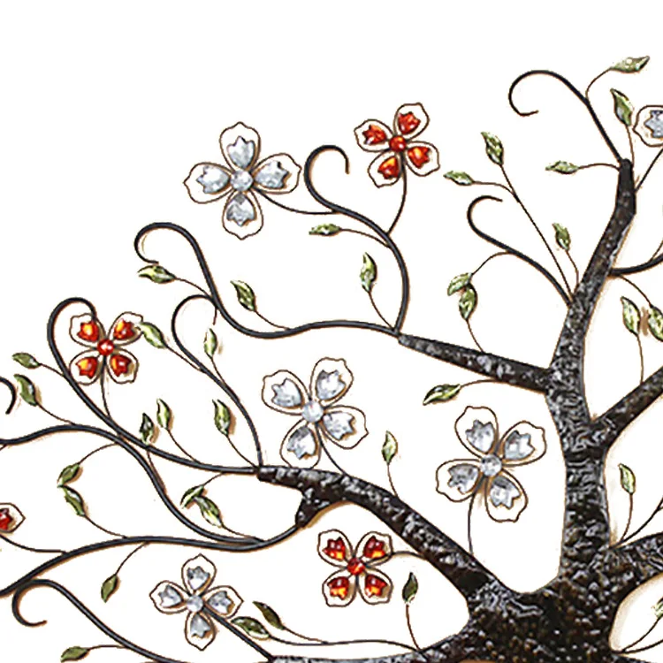 Outdoor large wrought iron wall art metal trees sculptures