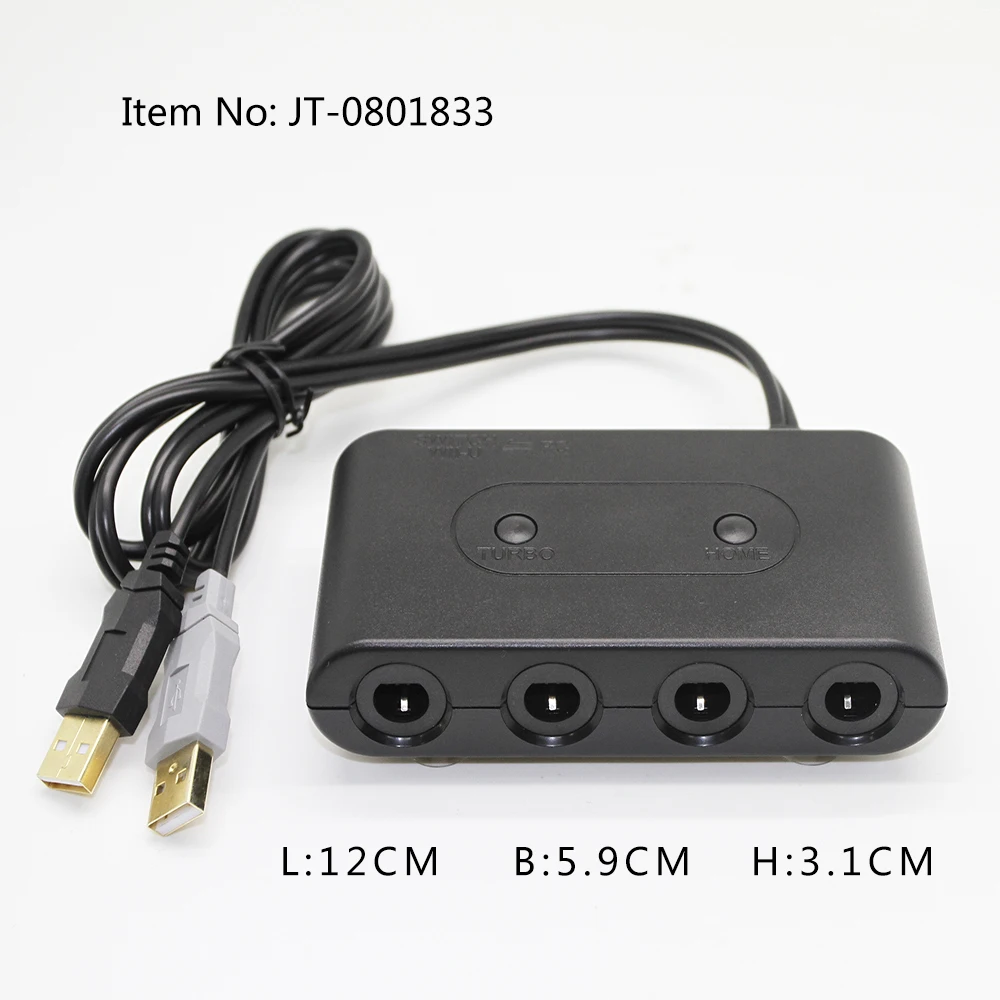 For Wii U Adapter 4 Port for Gamecube for NGC Controller Adapter For Nintendo Wii U/Switch/PC USB Controller Adapter