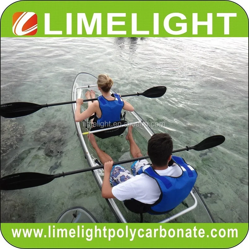 LIMELIGHT night tour transparent kayak clear canoe crystal boat glass ship