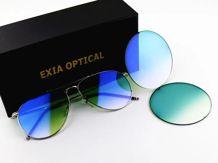 EXIA A11 Violet Mirror Lenses Flash Vintage Sunglasses Uncut Lenses UV400 Base Curve 0 Flat
