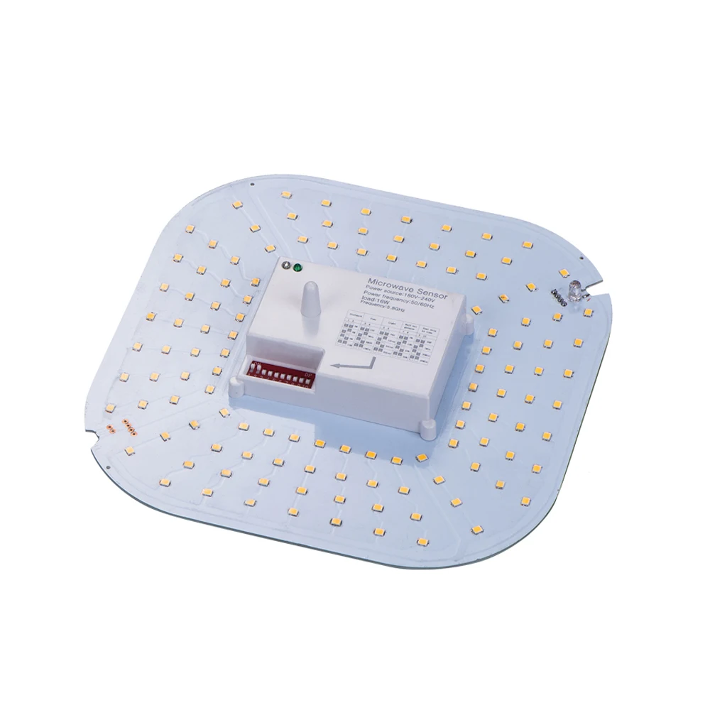 16W replaceable 2d LED lamp with microwave motion sensor