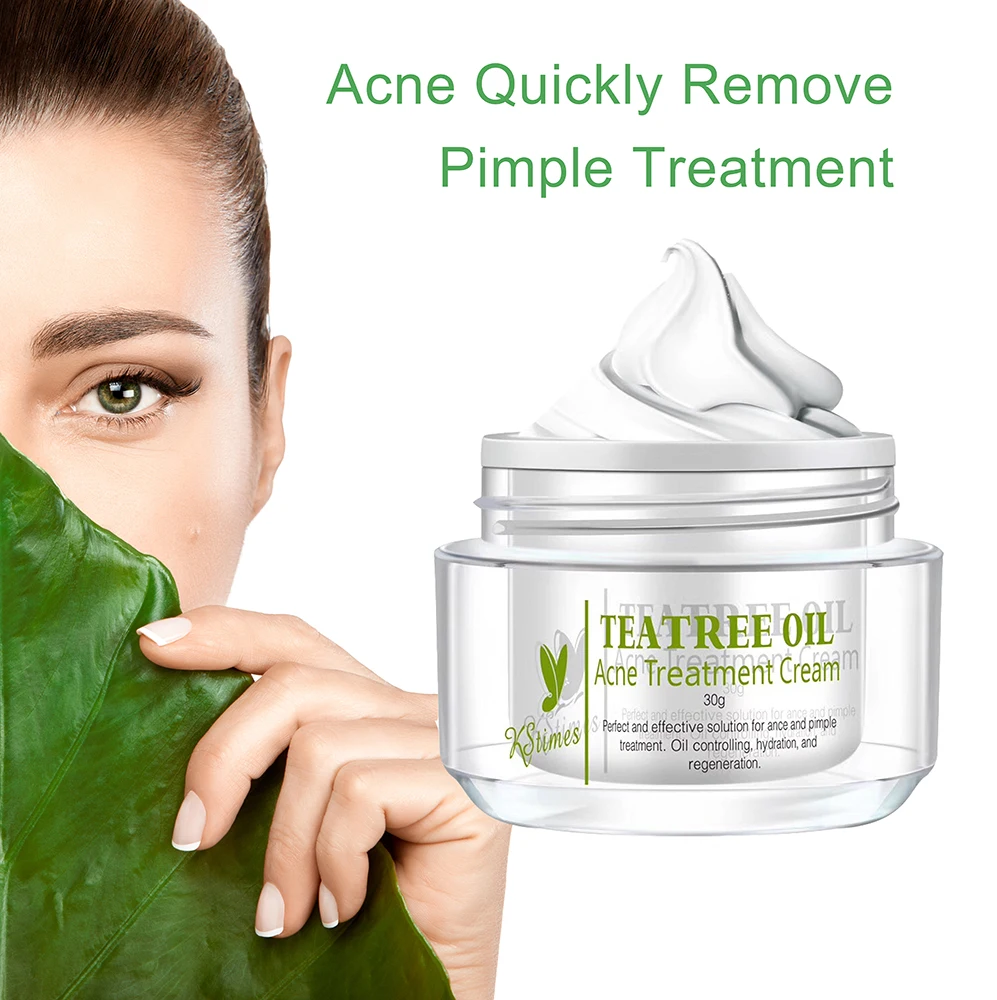 Private Label Acne Tone Skin Care Products Tea Tree Oil Pimple Treatment Cream Best Anti Acne Clear Gel for Acne in India