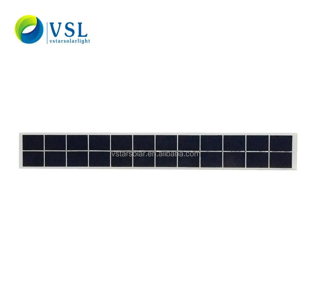 Factory direct 450*60*4.6mm 4W 6V Polycrystalline linear solar panel for advertising box and window lighting