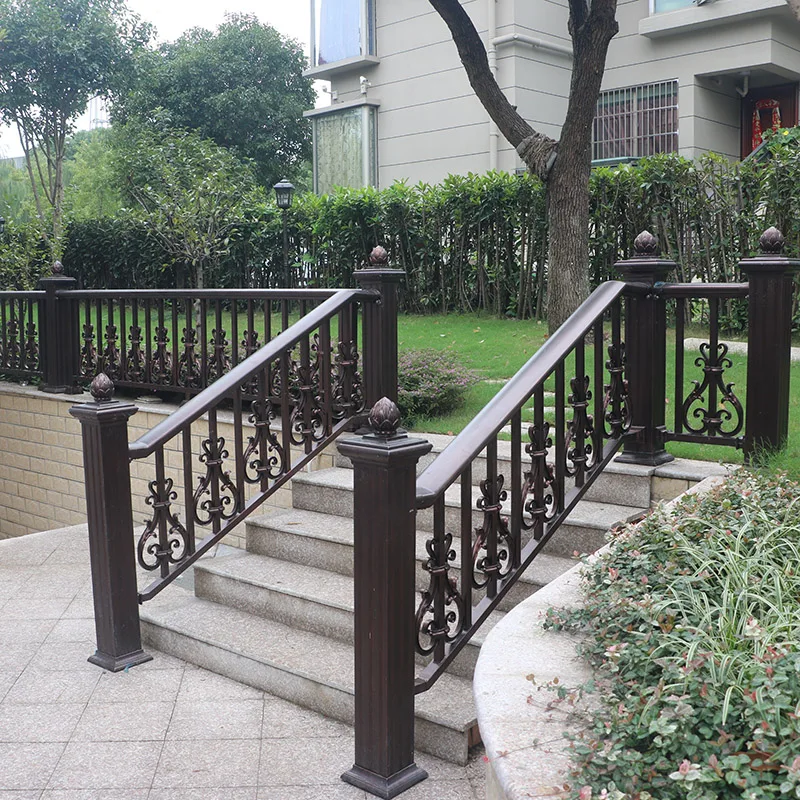beautiful indoor prefab stairs railings decorative wrought iron stair handrail and wood baluster design
