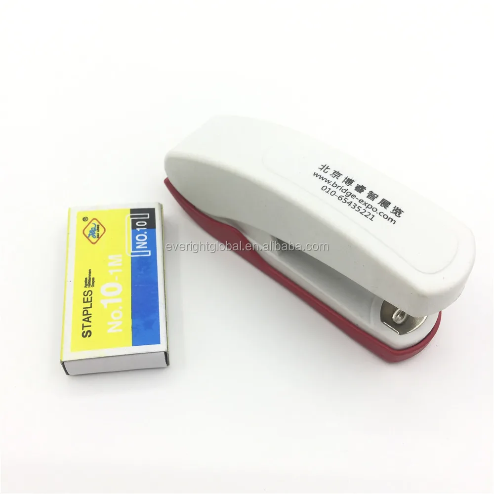 
T0100 Low MOQ High quality Office desk mini Stapler with staple and custom logo for promotional event 