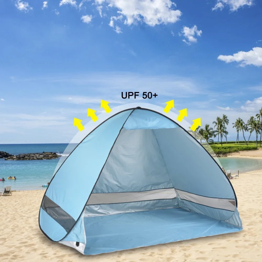 Oversized Lightweight Portable Family Anti UV popup beach tent