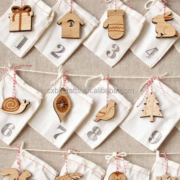 Handmade Christmas Ornament Wooden Advent Calendar