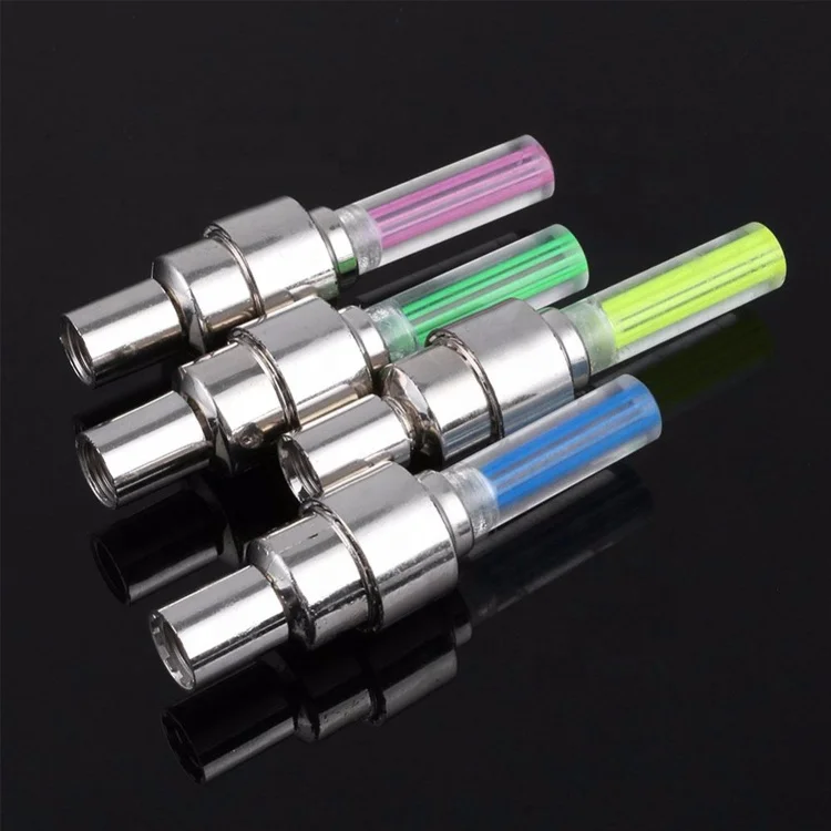 Wholesale cheaper waterproof bike tyre light led bicycle wheel light bicycle spoke light for car Tire Valve Cap warning