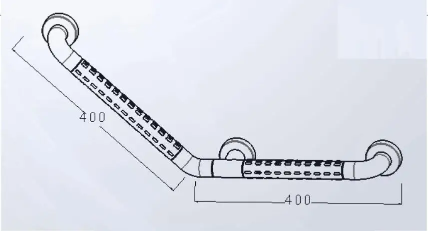 Пластиковая нейлоновая безопасная поручня для унитаза 135 градусов disablab
