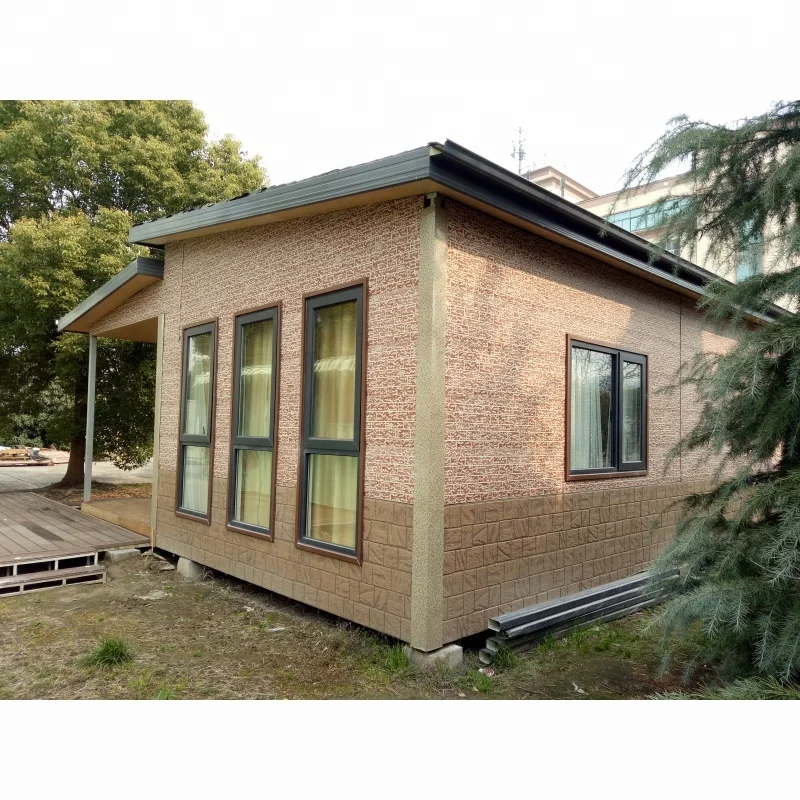 Light steel structure villa with metal carved steel decoration panel