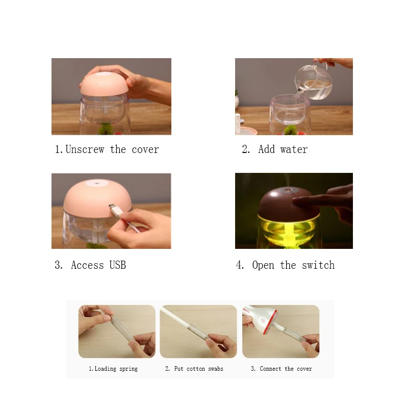 Aromatherapy machine Home office aerosol dispenser Creative essential oil lamp Mini diffuser air humidifier
