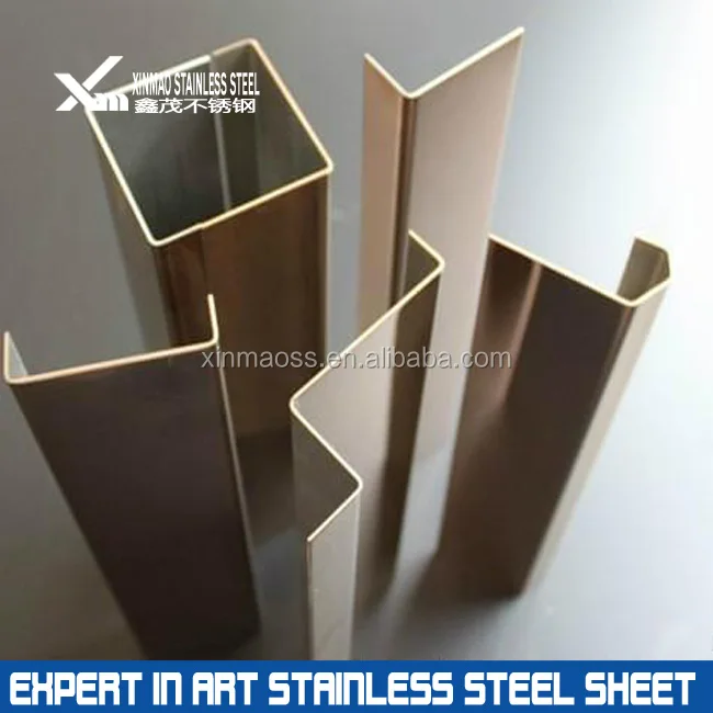 
Good quality 304 stainless steel U channel for apartment decorative skirting 