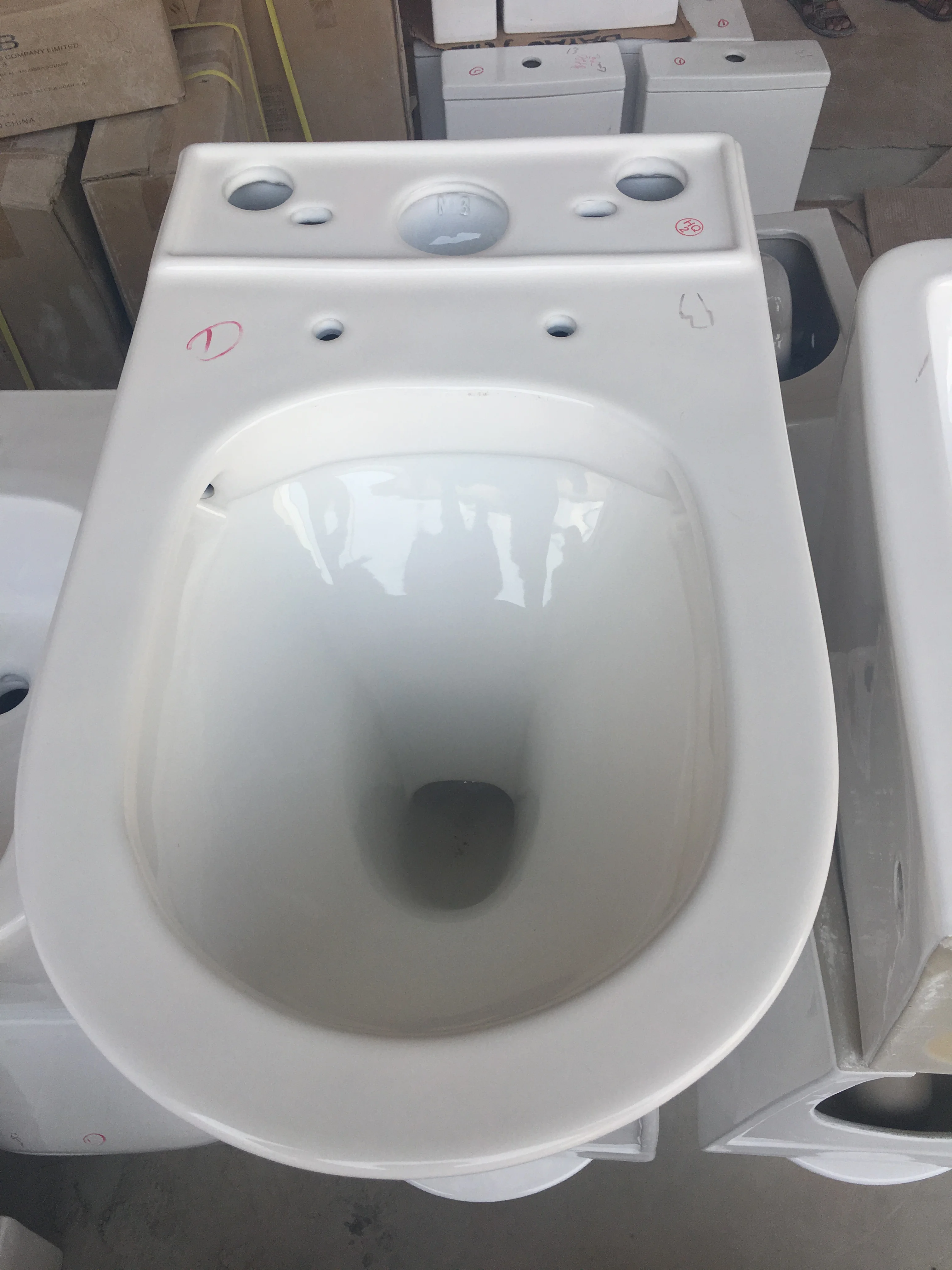 Europe style water closet rimless two piece toilet