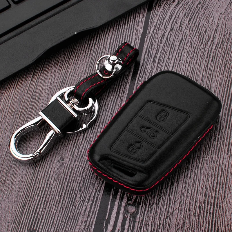 4d Heat Setting Car key parts car leather key cover for VW Magotan Passat B8 CC A7 with Box