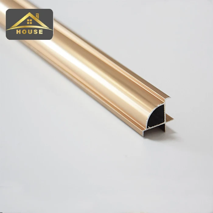 Bathroom design metal edging strips trim for step floor tiles in silver colour