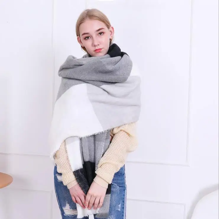 2020 женские другие шарфы и шали, чехол, волшебное Клетчатое одеяло, шарф из пашмины, зимний шарф