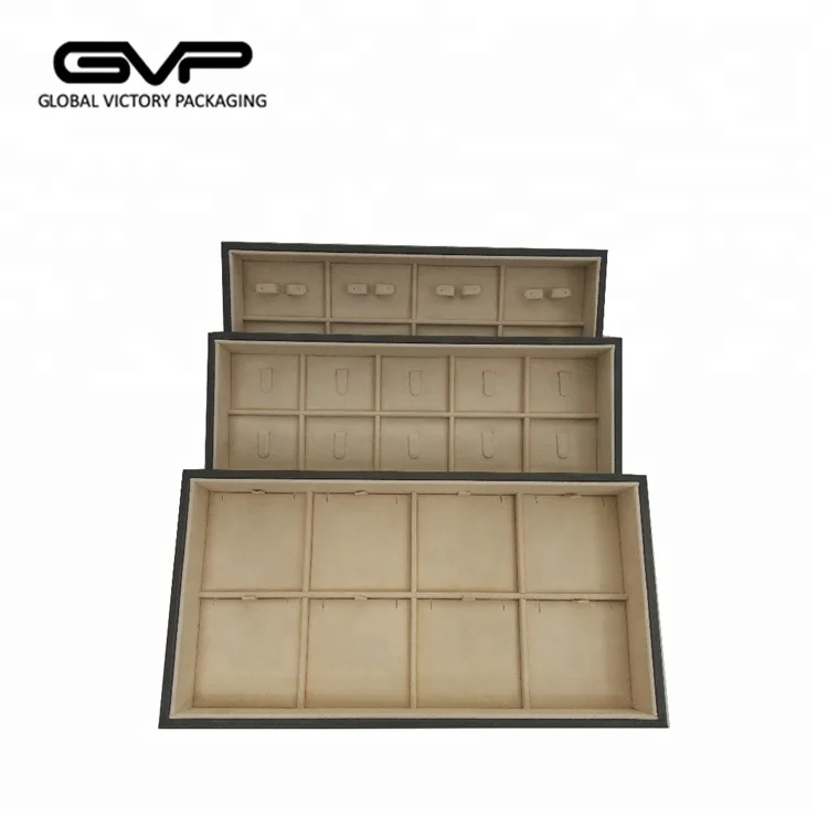 Direct factory wholesale OEM pu spectacle jewelry ring earrings display tray