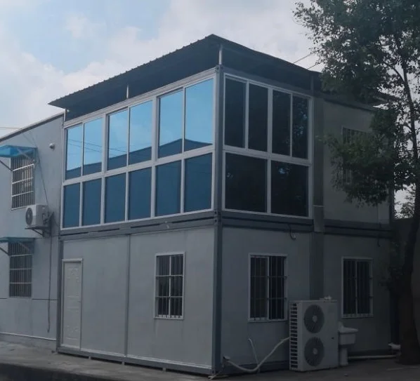 Low cost easy quick assembly prefab glass container house homes